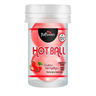 Hot Ball 2 Unidades Beija Muito Hot Flowers - Frutas Vermelhas