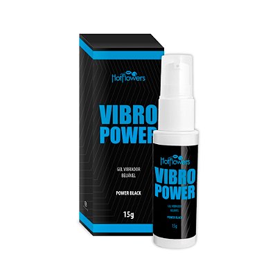 Gel Vibrante Beijável Vibro Power 15g Hot Flowers - Power Black