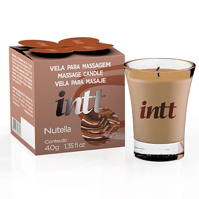 Vela Para Massagem Beijável 40g Intt - Chocolate