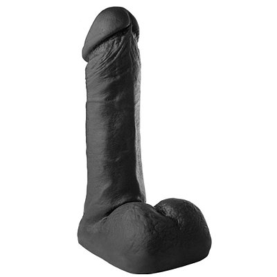 Pênis Maciço Com Escroto 17,5 X 3,7 Cm Soulsex - Preto