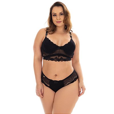 Conjunto Selma Sem Bojo Plus Size Patitex