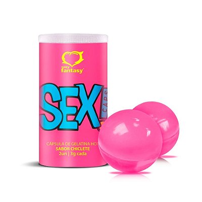 Sex Caps! Bolinha Beijável Chiclete Hot 2 Unidades Sexy Fantasy