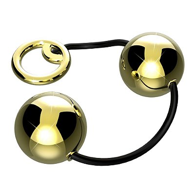 Bolas Tailandesas Ben-wa Metal Hard - Dourado