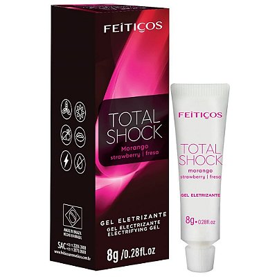 Total Shock Excitante Beijável Aromático 8gr Feitiços - Morango