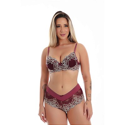 Conjunto Kate Bicolor Em Microfibra Patitex