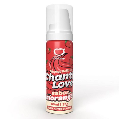 Chanti Love Mousse Corporal Beijável 66ml/25g Sexy Fantasy - Morango