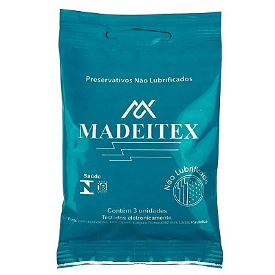 Preservativo Madeitex Não Lubrificado Com 03 Unidades Rilex