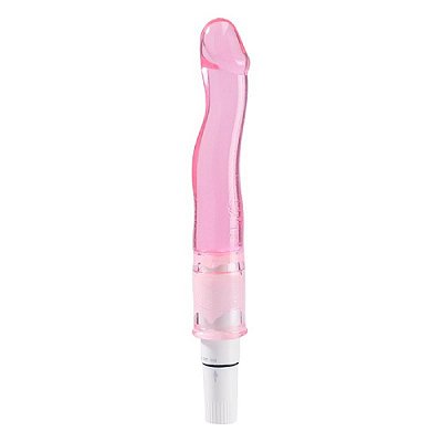 Pênis Com Vibrador Em Jelly 13 Cm Sexy Import - Rosa