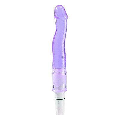 Pênis Com Vibrador Em Jelly 13 Cm Sexy Import - Roxo