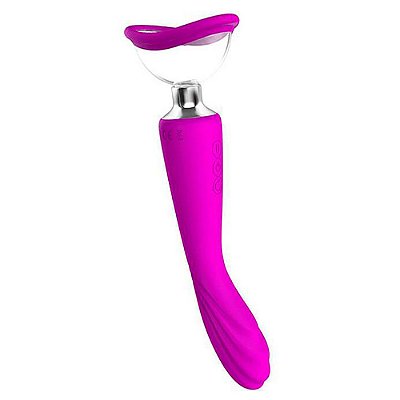 Vibrador De Ponto G E Clitóris Com Sucção Alon Sexy Import - Roxo