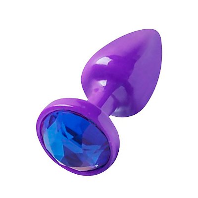 Plug Anal Roxo Com Joia Diversão Ao Cubo - Azul