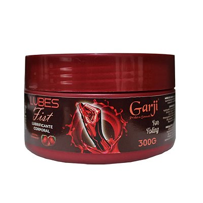 Lubes Fist 300g Aromático Lubrificante Corporal Extra Deslizante Garji - Morango