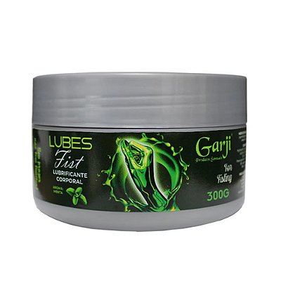 Lubes Fist 300g Aromático Lubrificante Corporal Extra Deslizante Garji - Menta