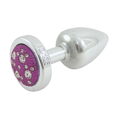 Plug Less P Cromado Com Pedra Cravejada Hard - Rosa