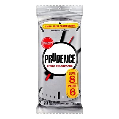 Preservativo Efeito Retardante Embalagem Promocional Leve 8 Pague 6 Prudence