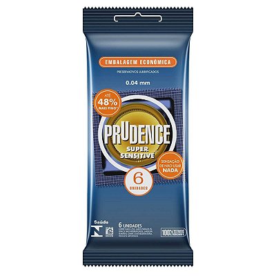 Preservativos Super Sensitive Com 6 Unidades Prudence