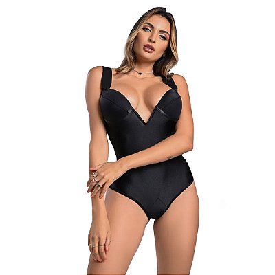 Body Maiô Sereia Com Bojo Moda Apimentada - Preto