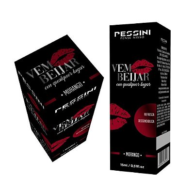 Vem Beijar Spray Aromatizante Bucal 15ml Pessini - Morango