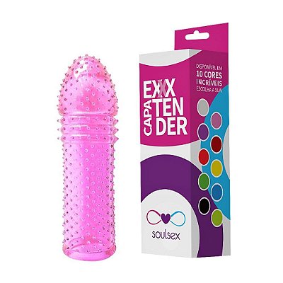 Capa Peniana Extender Colors 15cm Soulsex | loja fetiches Sex Shop - Rosa