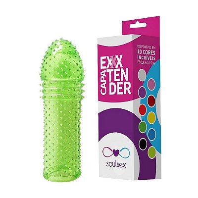 Capa Peniana Extender Colors 15cm Soulsex | loja fetiches Sex Shop - Verde