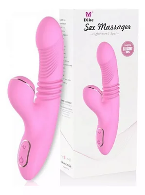 Vibrador Sex Massager Dibe Ponto G Vai e Vem E Sucção - Lf Import