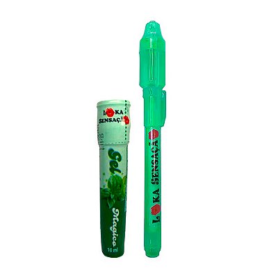 Kit Mágico Neon Caneta Mais Gel 10ml Loka Sensação - Menta