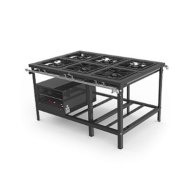 Fogão Industrial 6 Queimadores Duplos PMD-600 F Progás