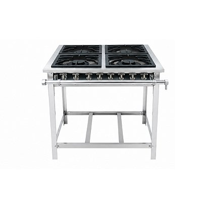 Fogão Industrial Inox 4 Queimadores Duplos EI4 Venâncio