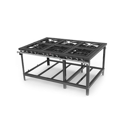 Fogão Industrial 6 Queimadores Duplos PMD 600 E Progás