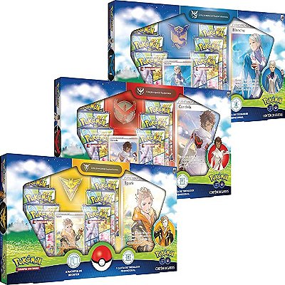 Box Coleção Especial - Pokémon GO - Equipe - Três Boxes