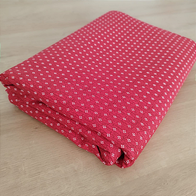 Tricoline bolinhas craqueladas fundo vermelho natal 50x150cm - Un