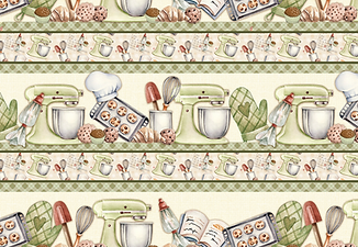 Tricoline digital faixas mini confeitaria 53x150cm - Un