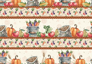 Tricoline digital faixas minha horta 53x150cm - Un