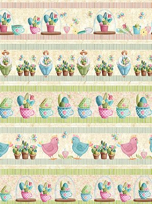Tricoline digital faixas garden 50x150cm - Un
