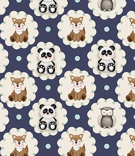 Tricoline digital bichinhos no camafeu 50x150cm - Un