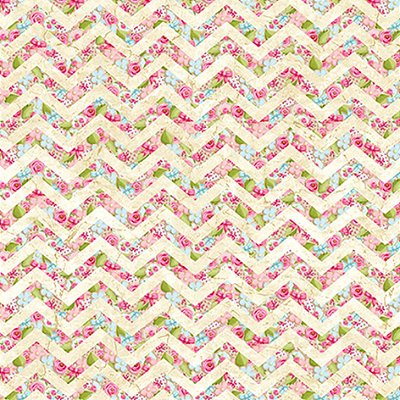 Tricoline digital cookies chevron 50x150cm - Un