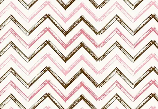 Tricoline chevron rosa e marrom 50x150cm - Un