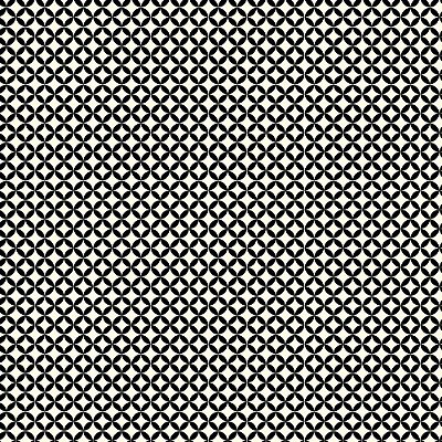 Tricoline circulos preto e branco 50x150cm - Un