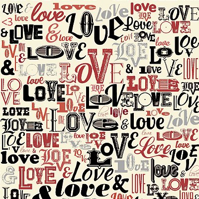 Tricoline love creme 50x150cm - Un
