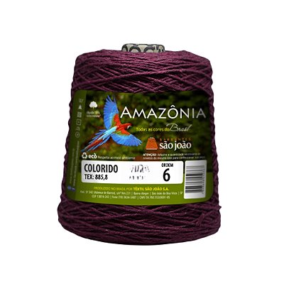 Barbante Amazônia Fio 6 600g São João - Vinho - Un