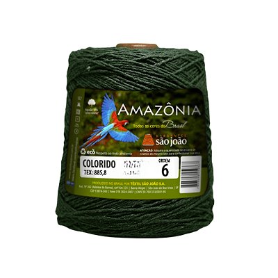 Barbante Amazônia Fio 6 400g São João - Verde Musgo - Un
