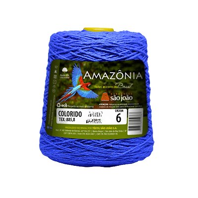 Barbante Amazônia Fio 6 400g São João - Azul Royal - Un