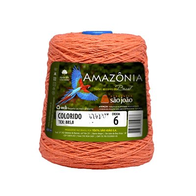 Barbante Amazônia Fio 6 400g São João - Laranja - Un