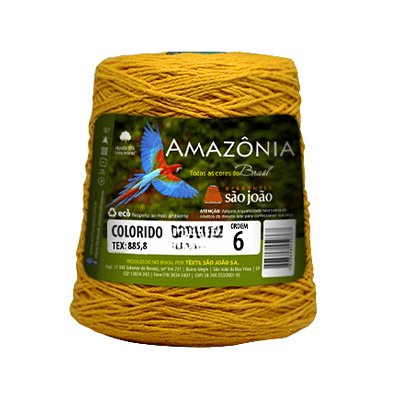 Barbante Amazônia Fio 6 400g São João - Mostarda - Un