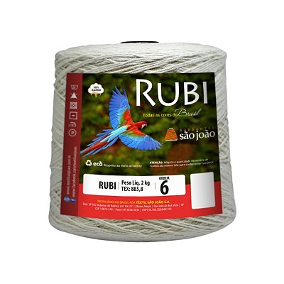 Barbante Rubi Fio 6 2kgs São João - Crú - Un