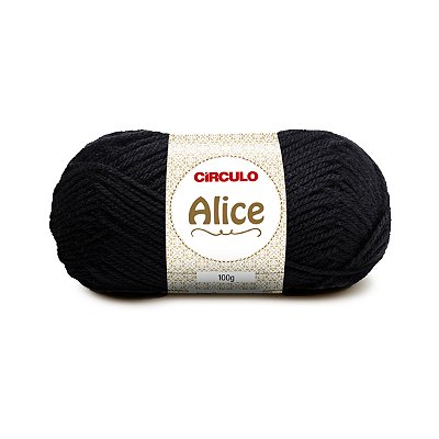 Lã Alice Círculo 100g 200m Preto - Un