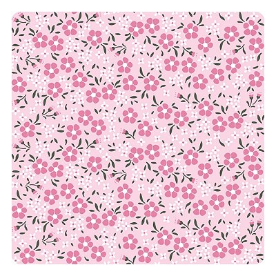Viés de Algodão Largo Tijuca Peripan Estampado 35mmx20m - C9813 Florzinhas Fundo Rosa