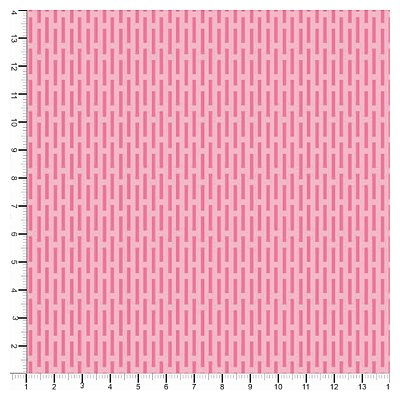 Tecido Tricoline 100% Algodão Tracinhos 50x150cm - Rosa