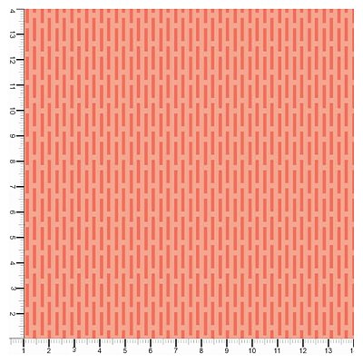 Tecido Tricoline 100% Algodão Tracinhos 50x150cm - Laranja