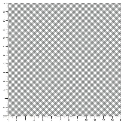 Tecido Tricoline 100% Algodão Micro Xadrez 50x150cm - Cinza Claro
